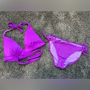 Victoria’s Secret push up halter and side tie hipster bottoms. Medium
